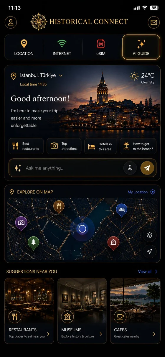 AI Guide — подсказки и карта в поездке